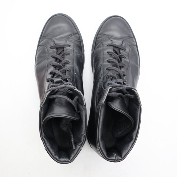 Common Projects Achilles Men's Size EU 43 Mid Top Black Leather Sneakers - Picture 6 of 12